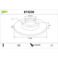 Valeo Bremsscheibe COATED 673230