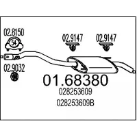 MTS Endschalldämpfer 0168380 für VW