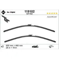 SWF Wischblatt AquaBlade 119102, 650/480mm, Vorne, 2 Stück
