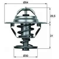 MAHLE ORIGINAL Thermostat, Kühlmittel TX 10 88D