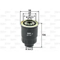 Valeo Kraftstofffilter 587707 für Isuzu Hyundai Kia Asia Motors Midi H100 Besta