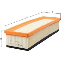 MAHLE ORIGINAL Luftfilter MAHLE LX 1287