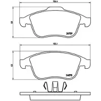 Brembo Bremsbelagsatz P 68 045