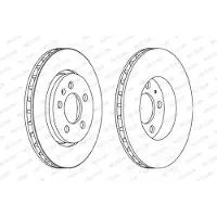 FERODO Bremsscheiben DDF1154C hinten, belüftet, 2 Stück