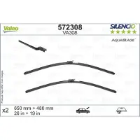 Valeo SILENCIO Scheibenwischer Wischblatt Vorne für VOLVO XC60 II (246) Rahmenlos