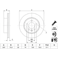 Bosch Bremsscheibe 0 986 479 J83, 1 Stück