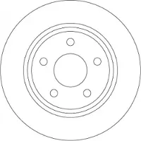TRW Bremsscheibe DF6556 hinten, voll, 1 Stück