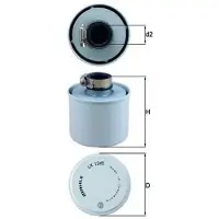 MAHLE ORIGINAL Luftfilter, Kompressor-Ansaugluft LX 1245