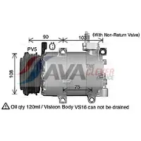 Ava Cooling Kompressor, Klimaanlage FDAK674