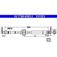 Ate Bremsschlauch 83.7788-0393.3 für Volvo V40