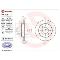 Brembo Bremsscheibe PRIME LINE - UV Coated 08.9081.31