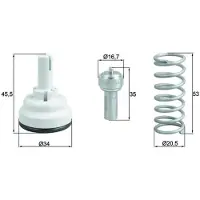 MAHLE ORIGINAL Thermostat, Kühlmittel TX 182 87D