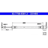 Ate Bremsschlauch 83.7758-0381.3 für Ferrari Mondial 208/308