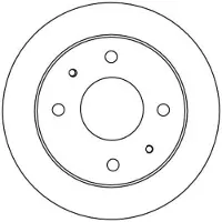 TRW Bremsscheibe DF4132 vorne, voll, 1 Stück