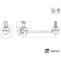FEBI BILSTEIN Bilstein Stange/Strebe, Stabilisator 183101