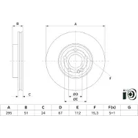 Bosch Bremsscheibe 0 986 479 H74, 1 Stück