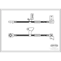 CORTECO Bremsschlauch ERSTAUSRÜSTERQUALITÄT [Hersteller-Nr. 19032878] für Chrysler
