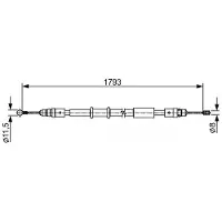 Bosch Seilzug, Feststellbremse 1 987 482 550 Rechts