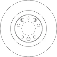 TRW Bremsscheibe DF6667 hinten, voll, 1 Stück