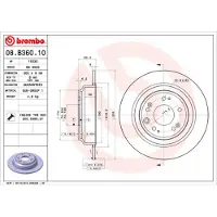 Brembo Bremsscheibe 08b36010 305mm 9mm für HONDA