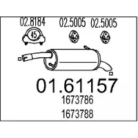 MTS Endschalldämpfer 0161157 für FORD