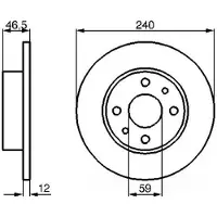 Bosch Bremsscheibe 0 986 478 353 vorne, voll, 1 Stück