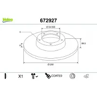 Valeo Bremsscheibe COATED 672927