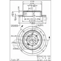 Brembo Bremsscheibe 08.7104.75, 1 Stück