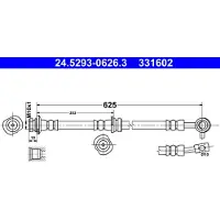 Ate Bremsschlauch 24.5293-0626.3, Links