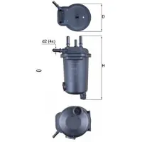 MAHLE ORIGINAL Kraftstofffilter MAHLE KL 632D
