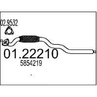 MTS Abgasrohr OPEL 01.22210 5854219
