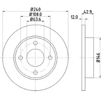 Hella Bremsscheibe PRO 8DD 355 104-631