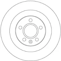 TRW Bremsscheibe DF6970 hinten, voll, 1 Stück