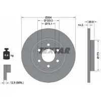 Textar Bremsscheibe 92352703, 1 Stück