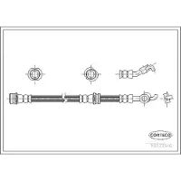 CORTECO Bremsschlauch ERSTAUSRÜSTERQUALITÄT [Hersteller-Nr. 19033546] für Nissan