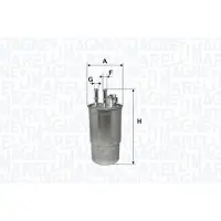 MAGNETI MARELLI Kraftstofffilter [Hersteller-Nr. 153071760220] für Ford, Fiat