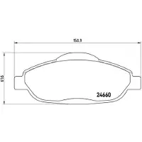 Brembo Bremsbelagsatz, Scheibenbremse p61101 für PEUGEOT