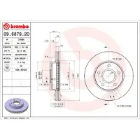 Brembo Bremsscheibe [Hersteller-Nr. 09.6879.20] für Ford