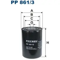 FILTRON Kraftstofffilter PP 861/3 für MAGIRUS-DEUTZ M-Series Anschraubfilter