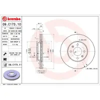 Brembo Bremsscheibe PRIME LINE - UV Coated 09.C173.11