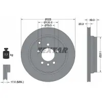Textar Bremsscheibe 92147603 hinten, belüftet, 1 Stück