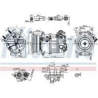 Nissens Kompressor, Klimaanlage ** FIRST FIT ** 890593