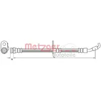 METZGER Autoteile Bremsschlauch [Hersteller-Nr. 4110876] für Mazda