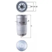 MAHLE ORIGINAL Kraftstofffilter MAHLE KC 69