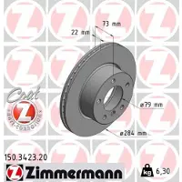 ZIMMERMANN Bremsscheibe COAT Z 150.3423.20
