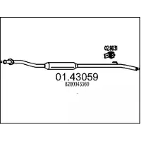 MTS Abgasrohr 01.43059