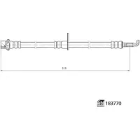 FEBI BILSTEIN 183770 Bremsschlauch Hinten Rechts für TOYOTA YARIS (P21, PA1, PH1) für LEXUS UX (AA1, AH1)