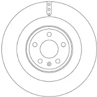 TRW Bremsscheibe DF6343S hinten, belüftet, 1 Stück