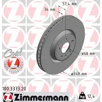 ZIMMERMANN Bremsscheibe COAT Z 100.3373.20