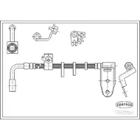 CORTECO Bremsschlauch ERSTAUSRÜSTERQUALITÄT [Hersteller-Nr. 19032881] für Chrysler